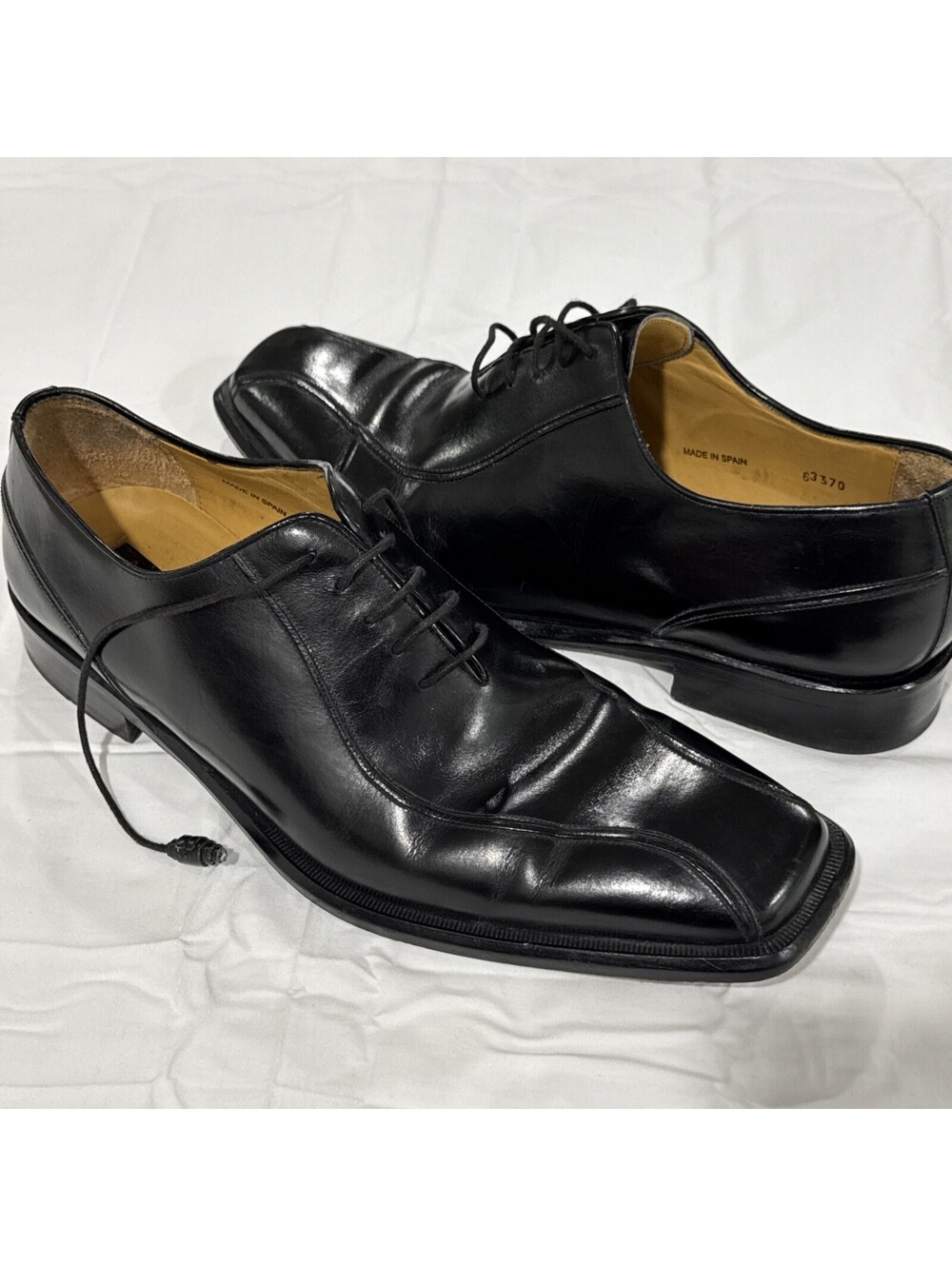 MEZLAN Luxury Dress Shoe Size 11M Excellent Cond. Square Toe Bicycle Model 63370